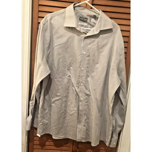 Michael Kors Men’ Button Down Shirt Long Sleeve Gray Size 171/2 34/35
